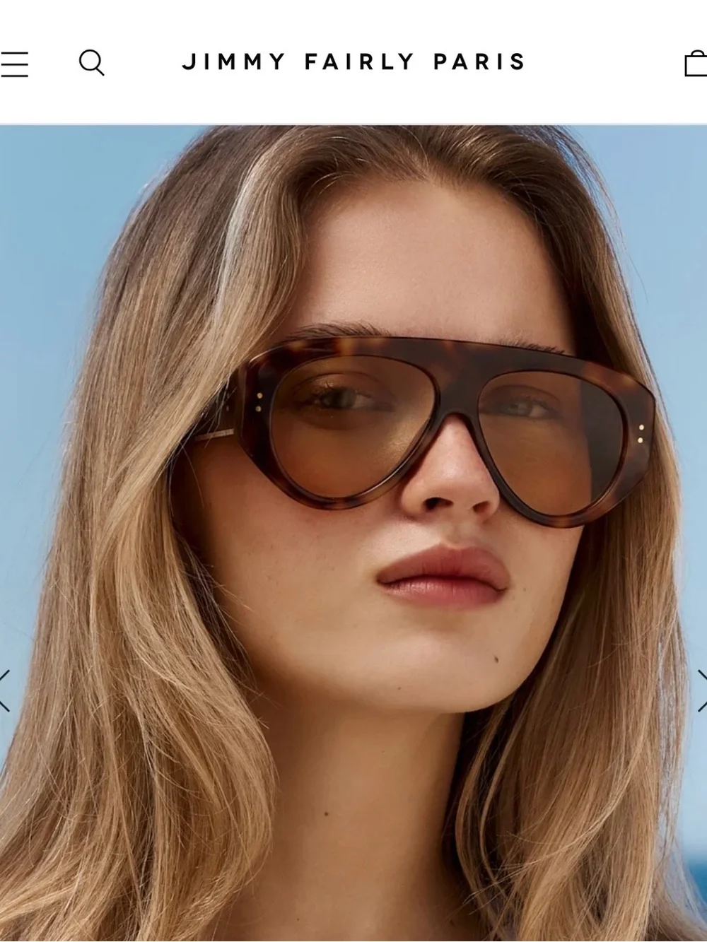 Jimmy Fairly Women’s Tortoiseshell Brown Oversized Shield Sunglasses